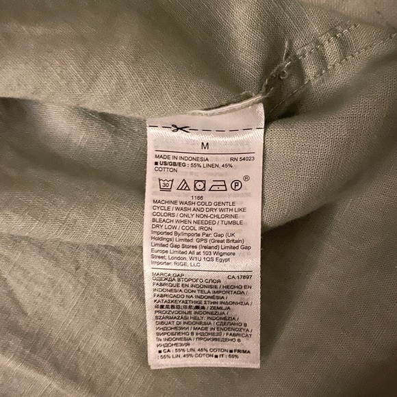 Linen/Cotton Blend Button Down Shirt - Picture 7 of 7